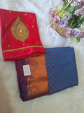 Saree with aari blouse
