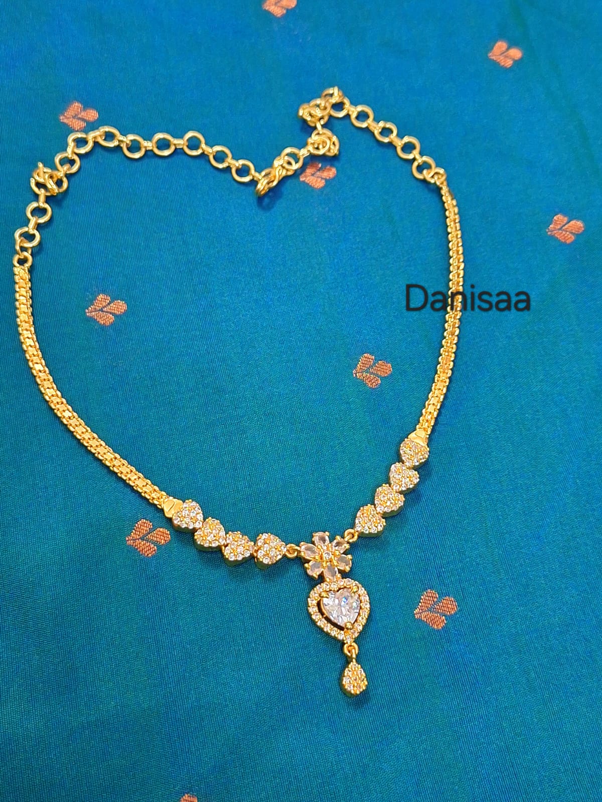 Diamond Replica necklace(Heart)