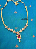 Diamond replica necklace (square)