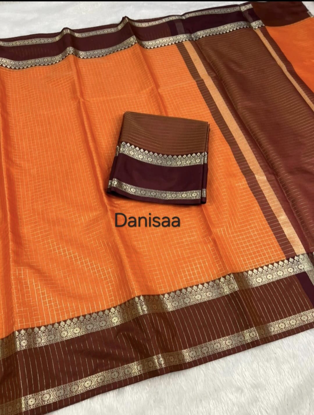 budgeted rustic orange saree