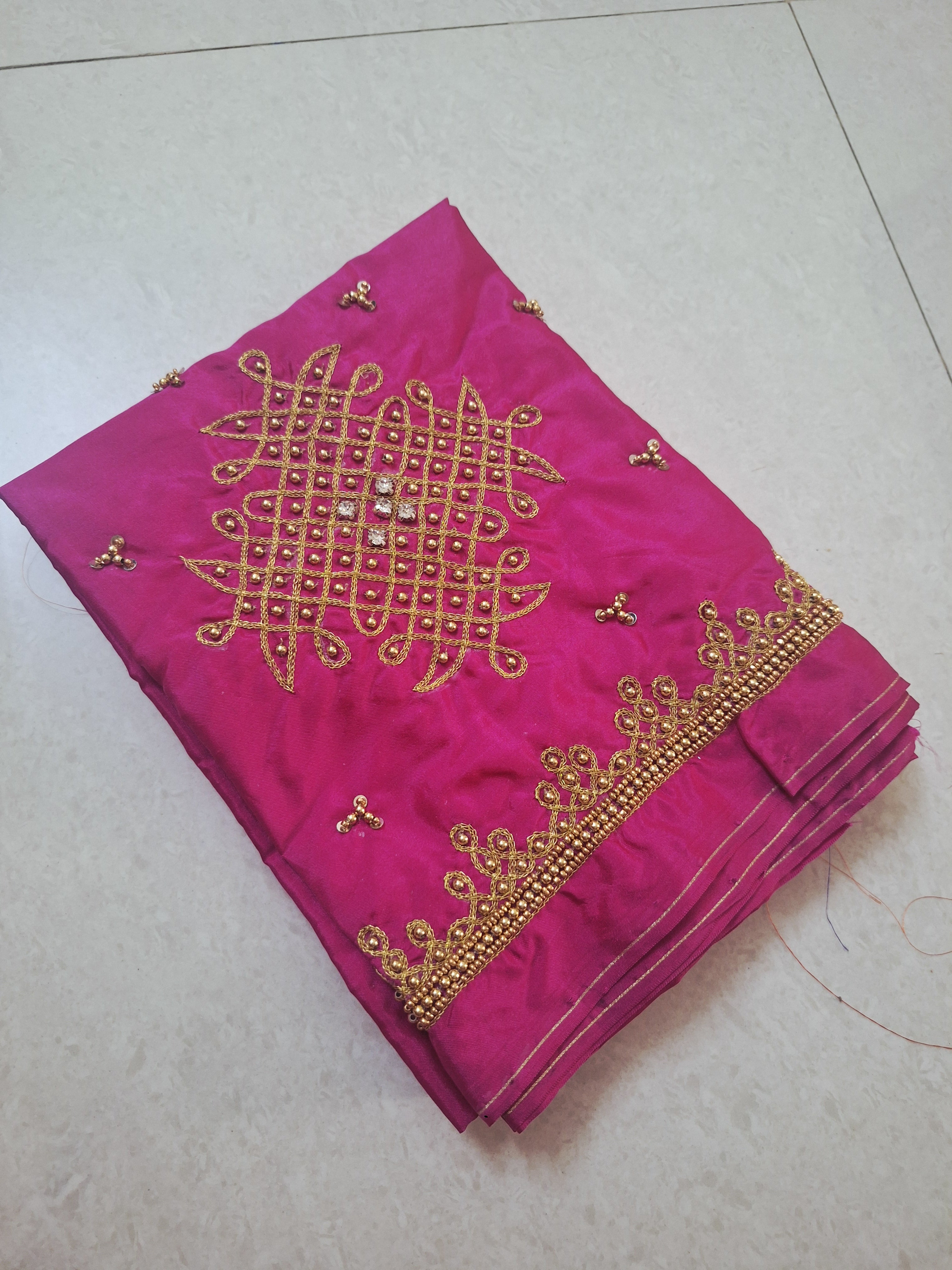 Hand work kolam Design