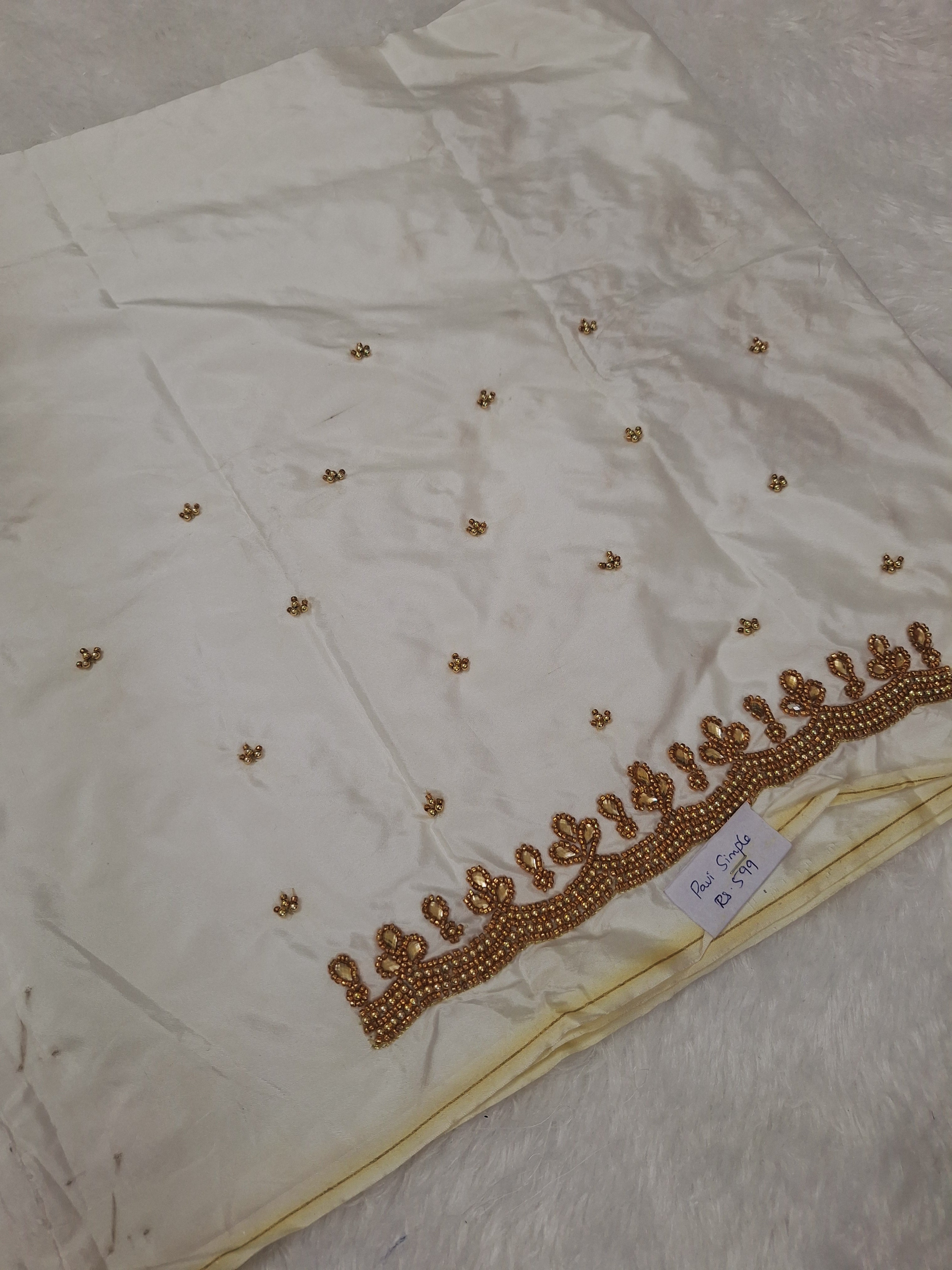 Simple aari work with tassels
