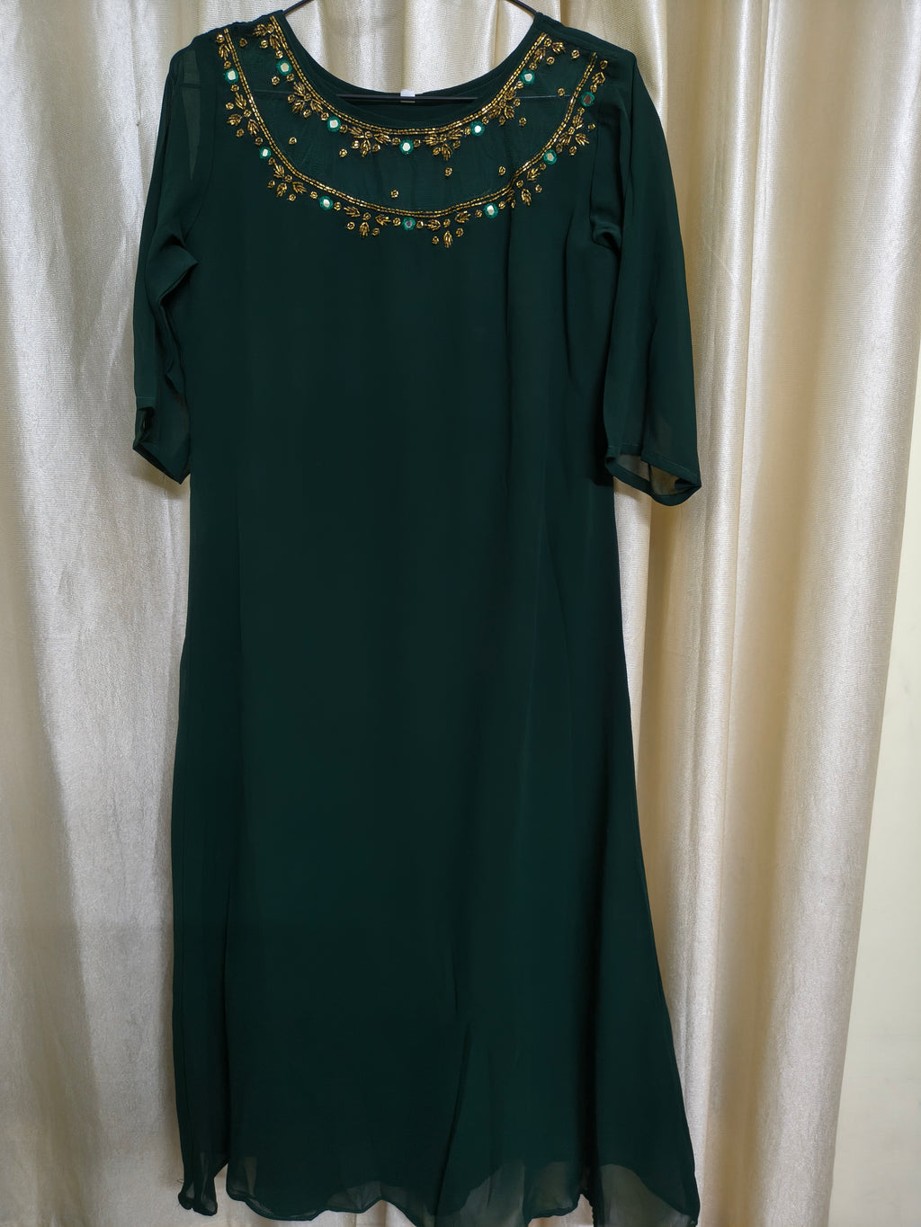 Jewel Neck A-Line Kurti