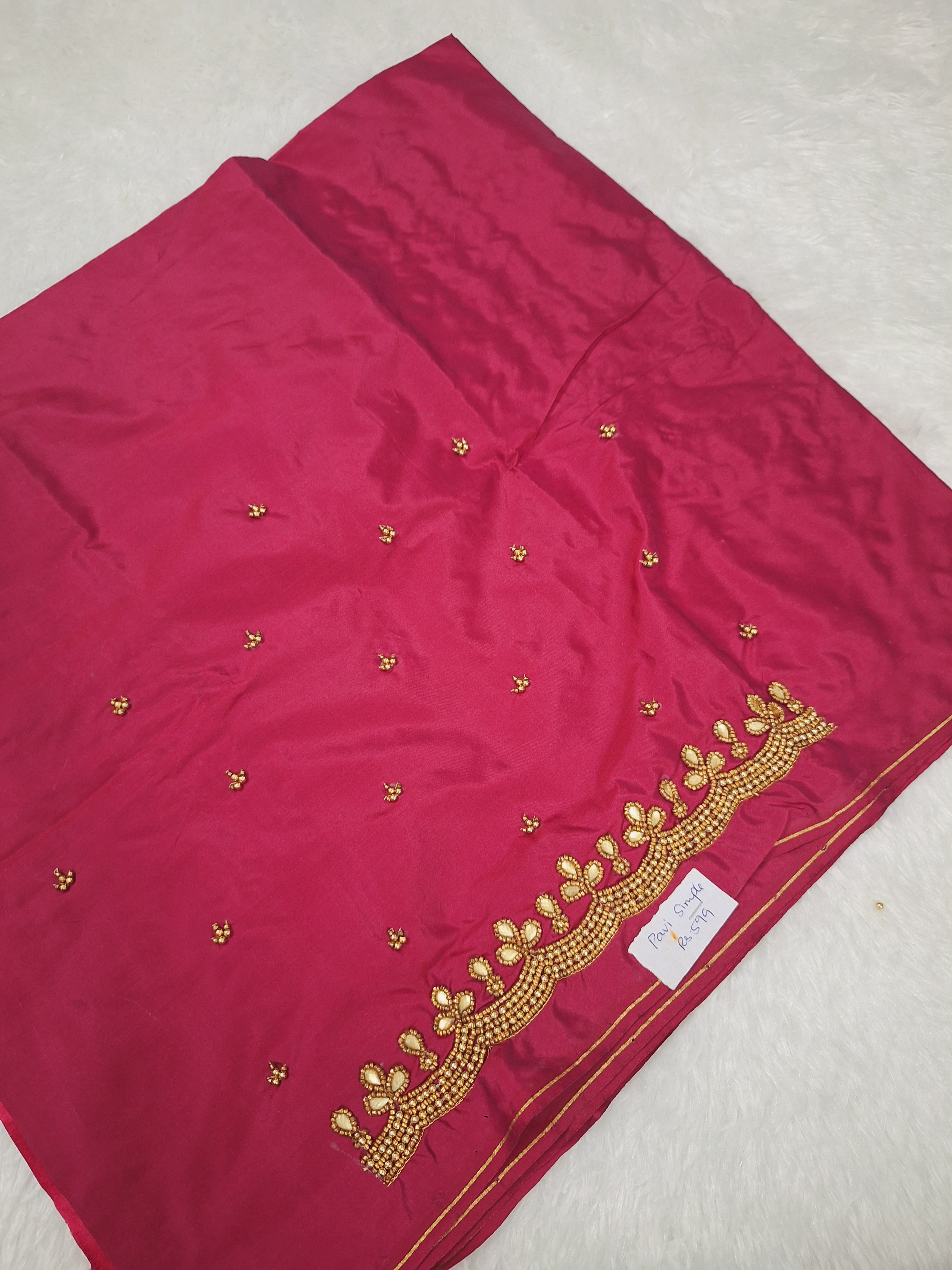 Simple aari work with tassels
