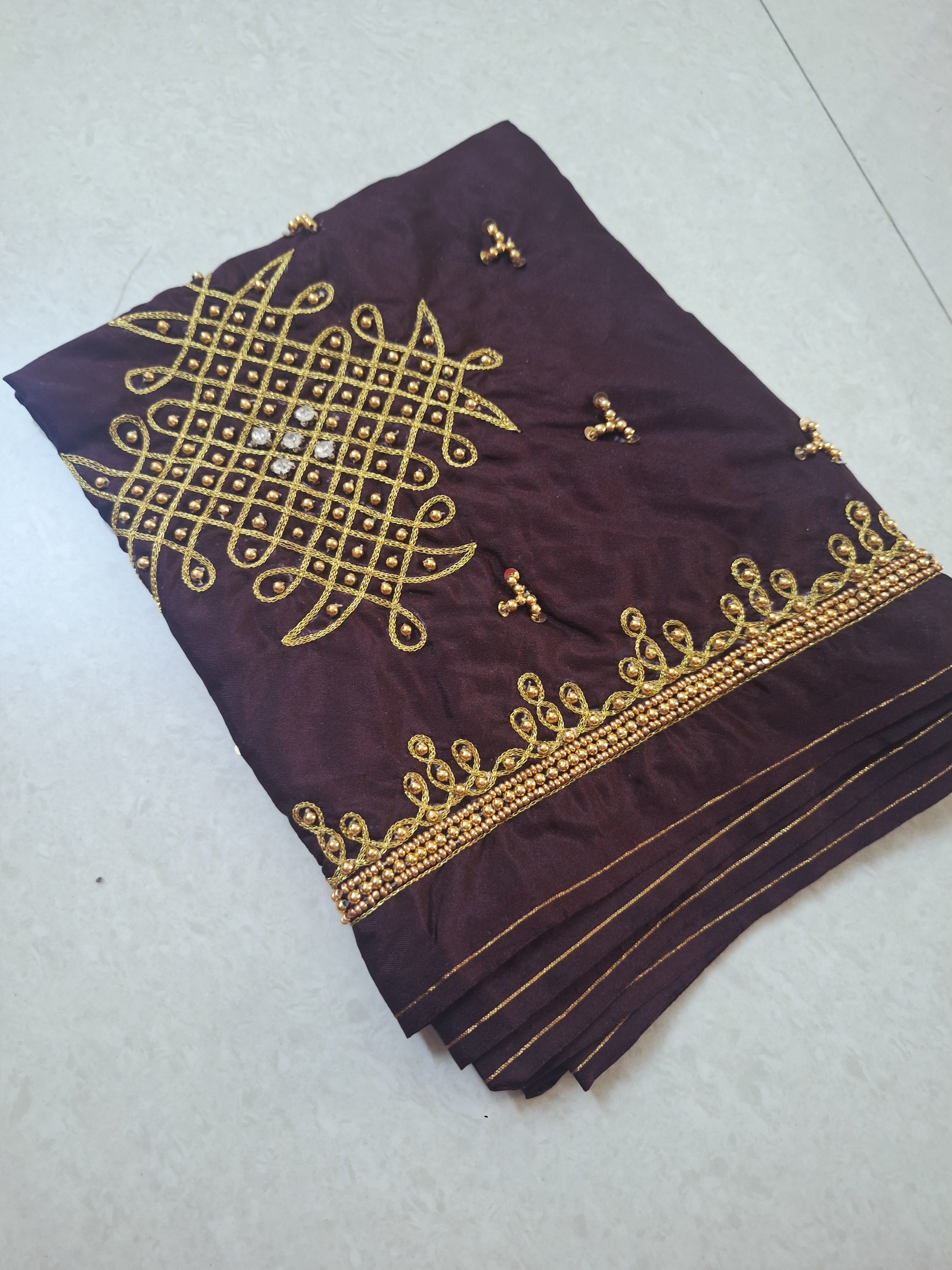 Hand work kolam Design