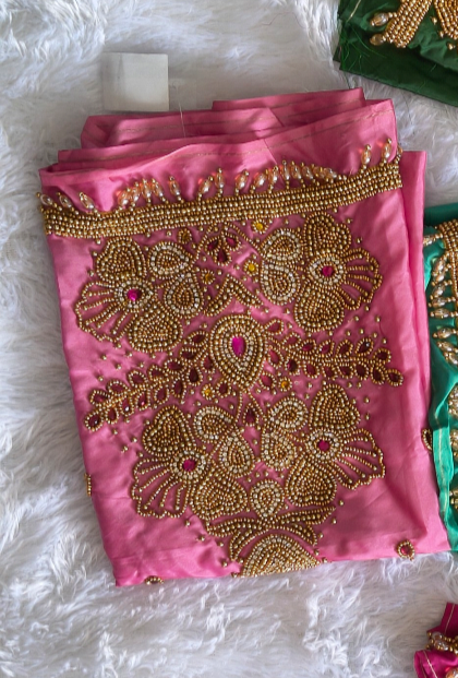 Semi Bridal Aari work blouse