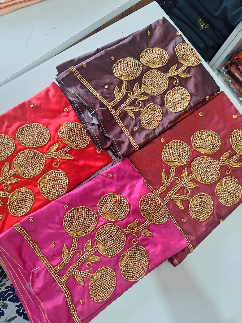 Simple Aari work blouse