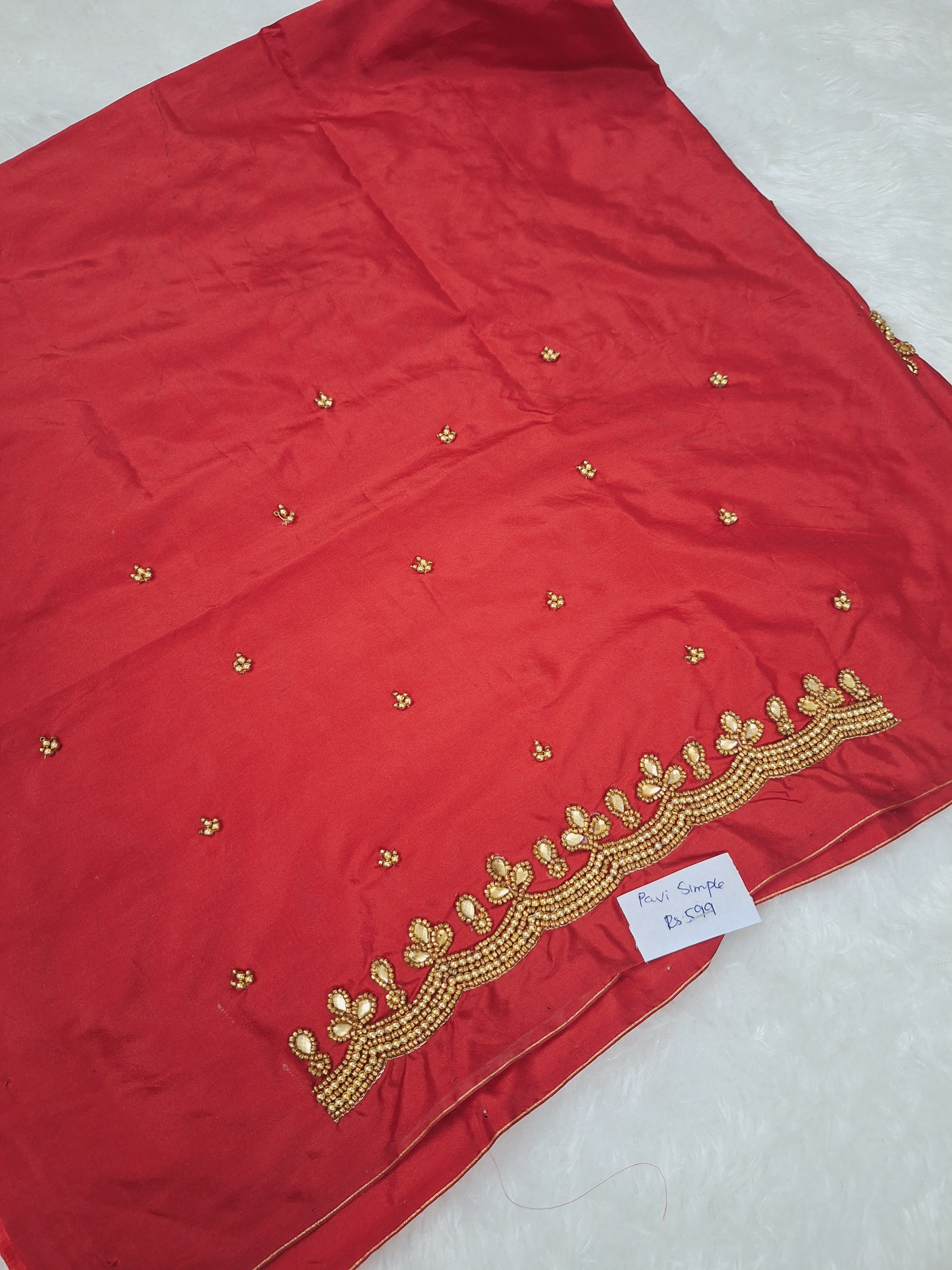 Simple aari work with tassels