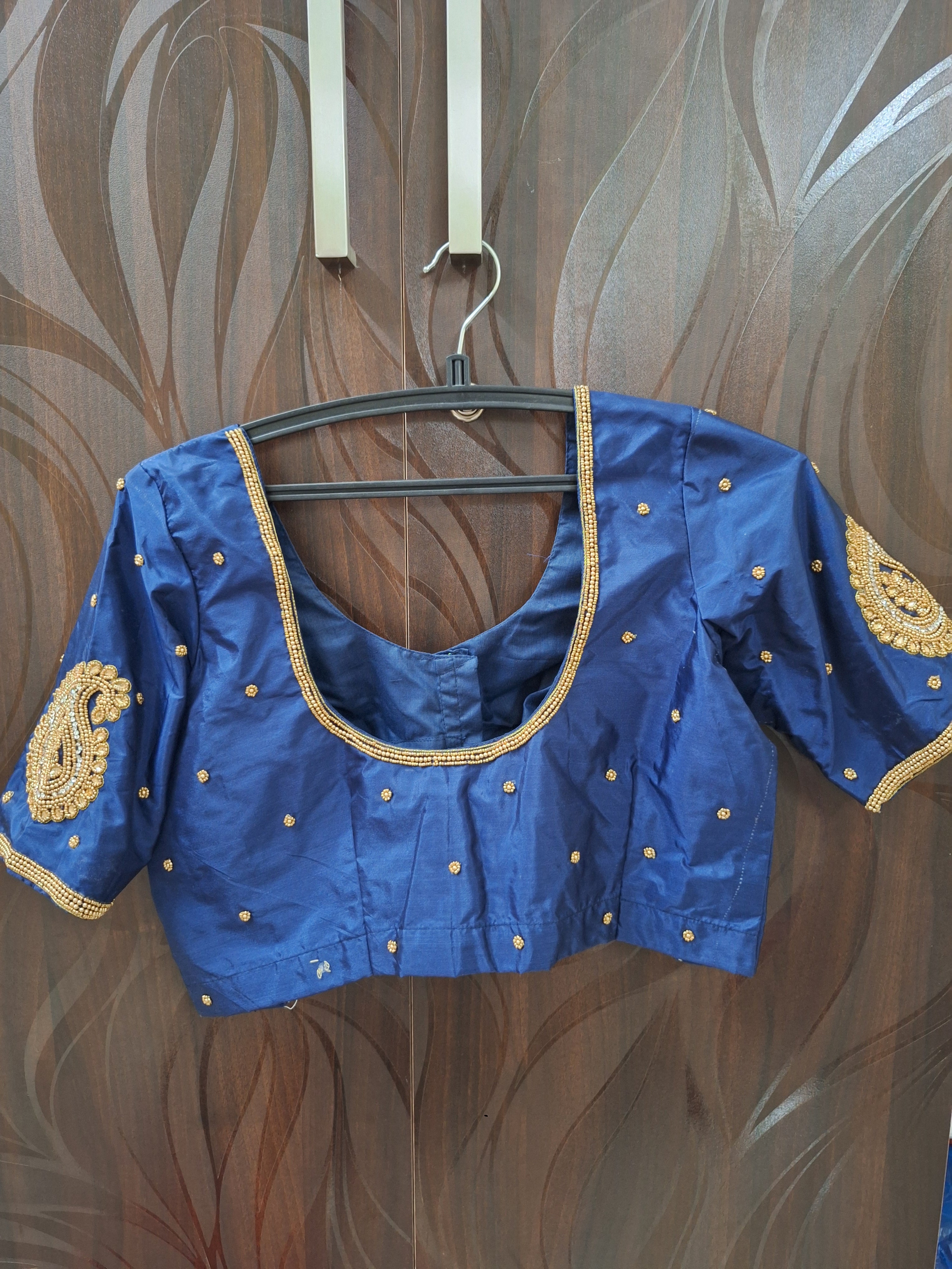 Navy blue ready made blouse