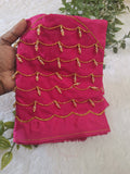 Half sleeve netted Aari work blouse