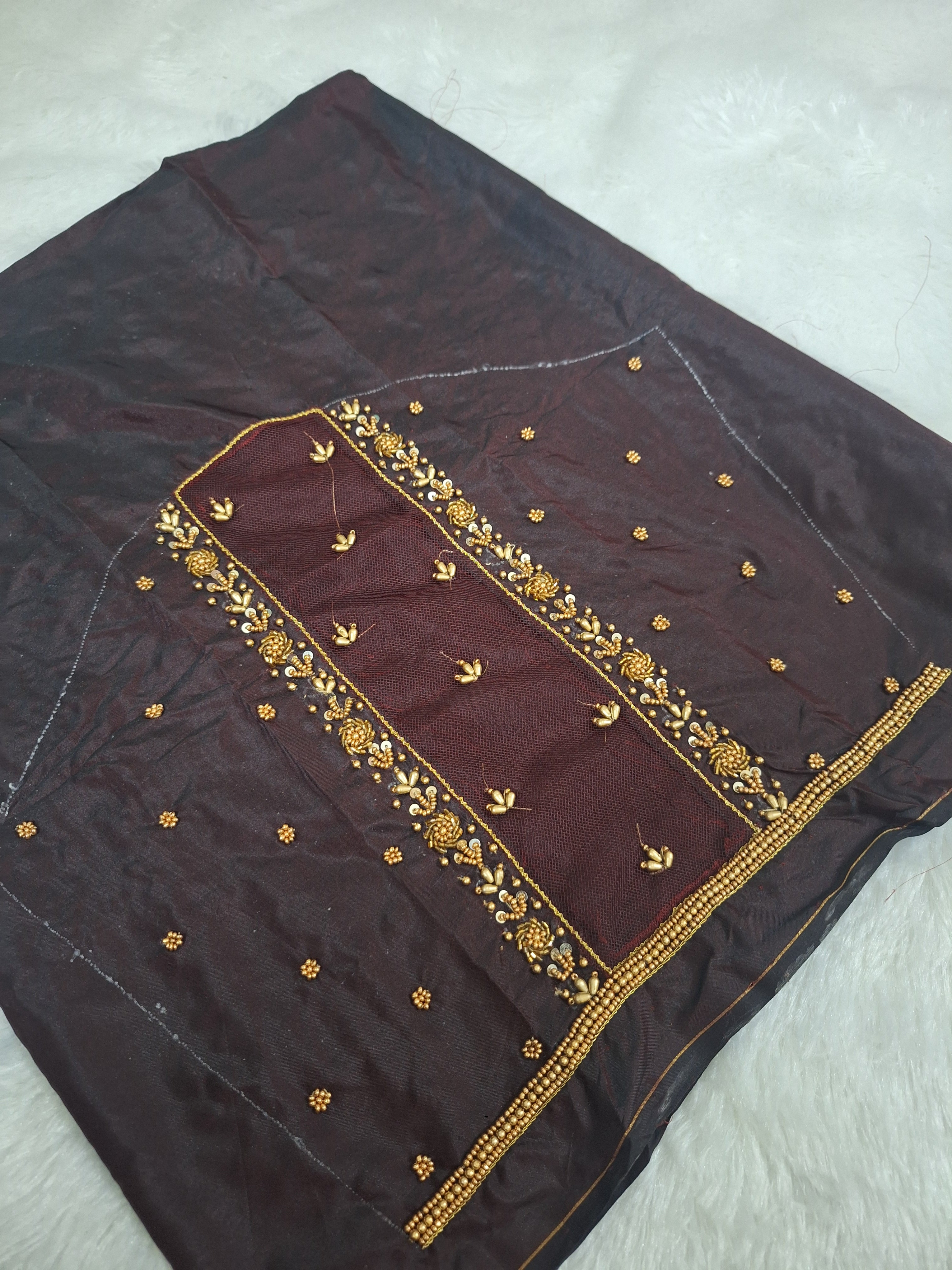 Netted Aari Work Blouse