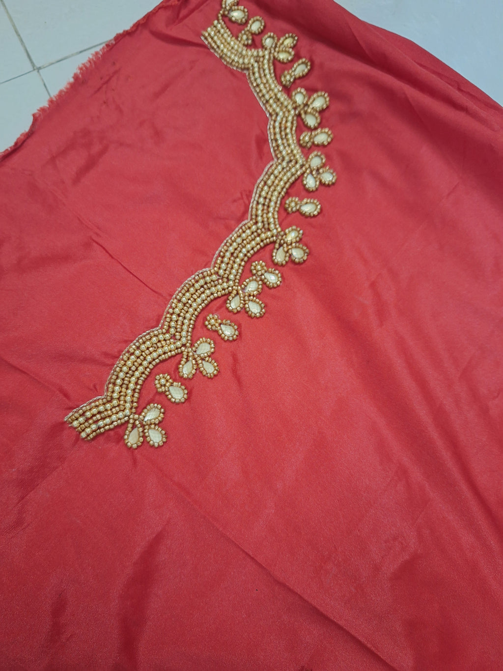 Simple aari work with tassels