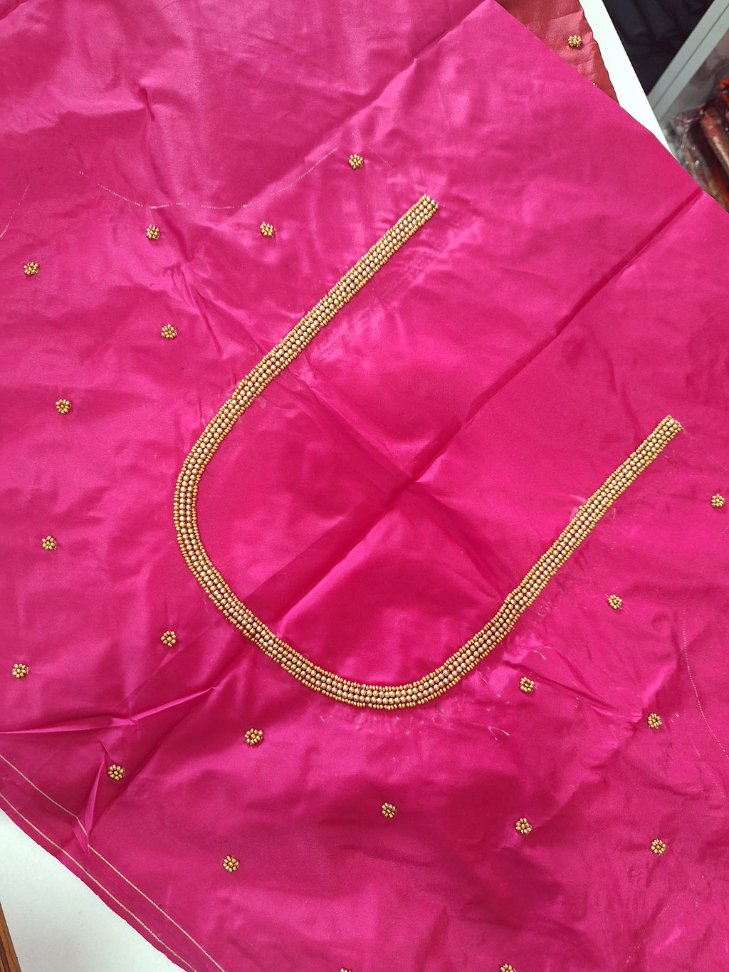 Simple Aari work blouse