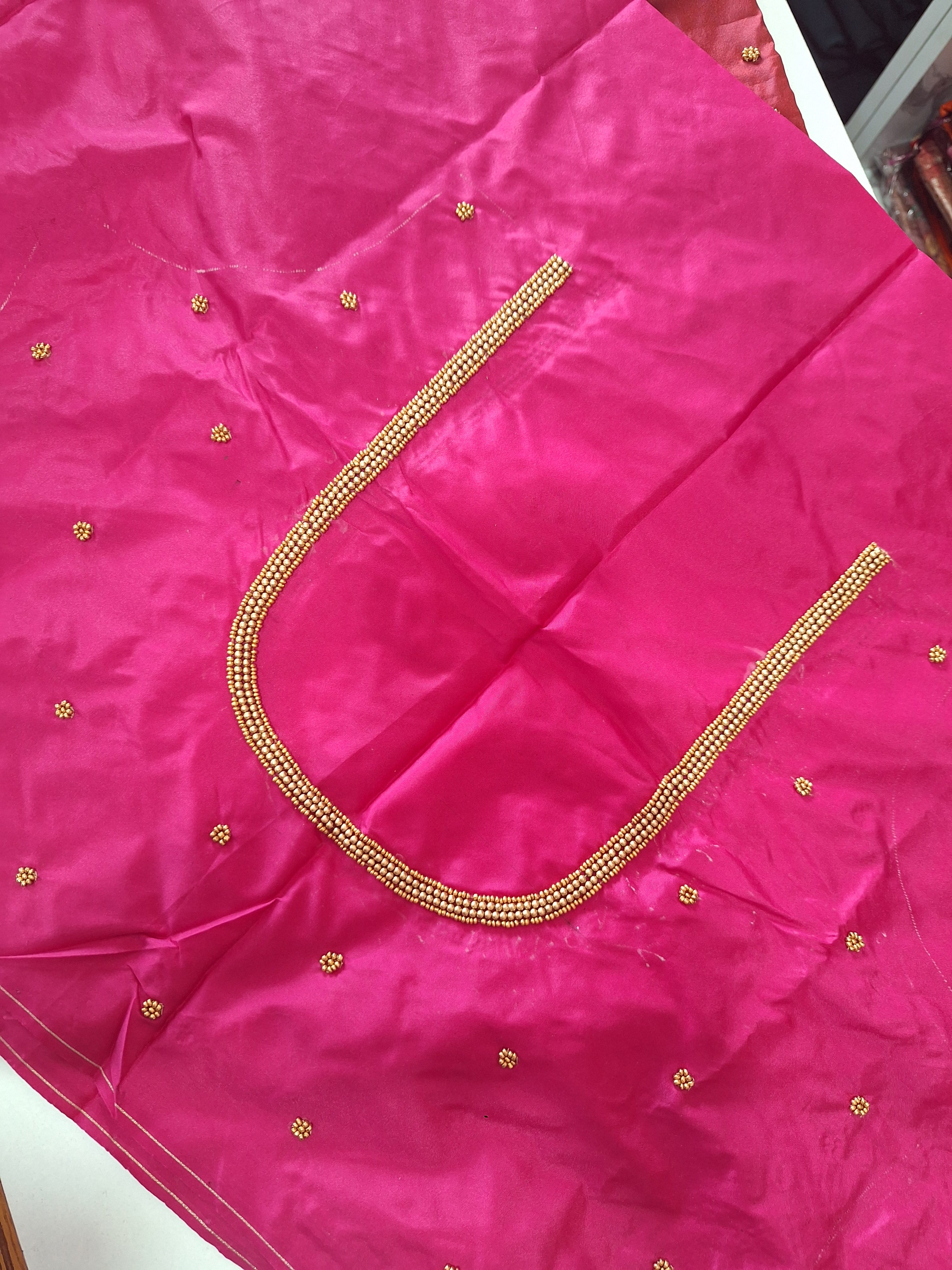 Simple Aari work blouse