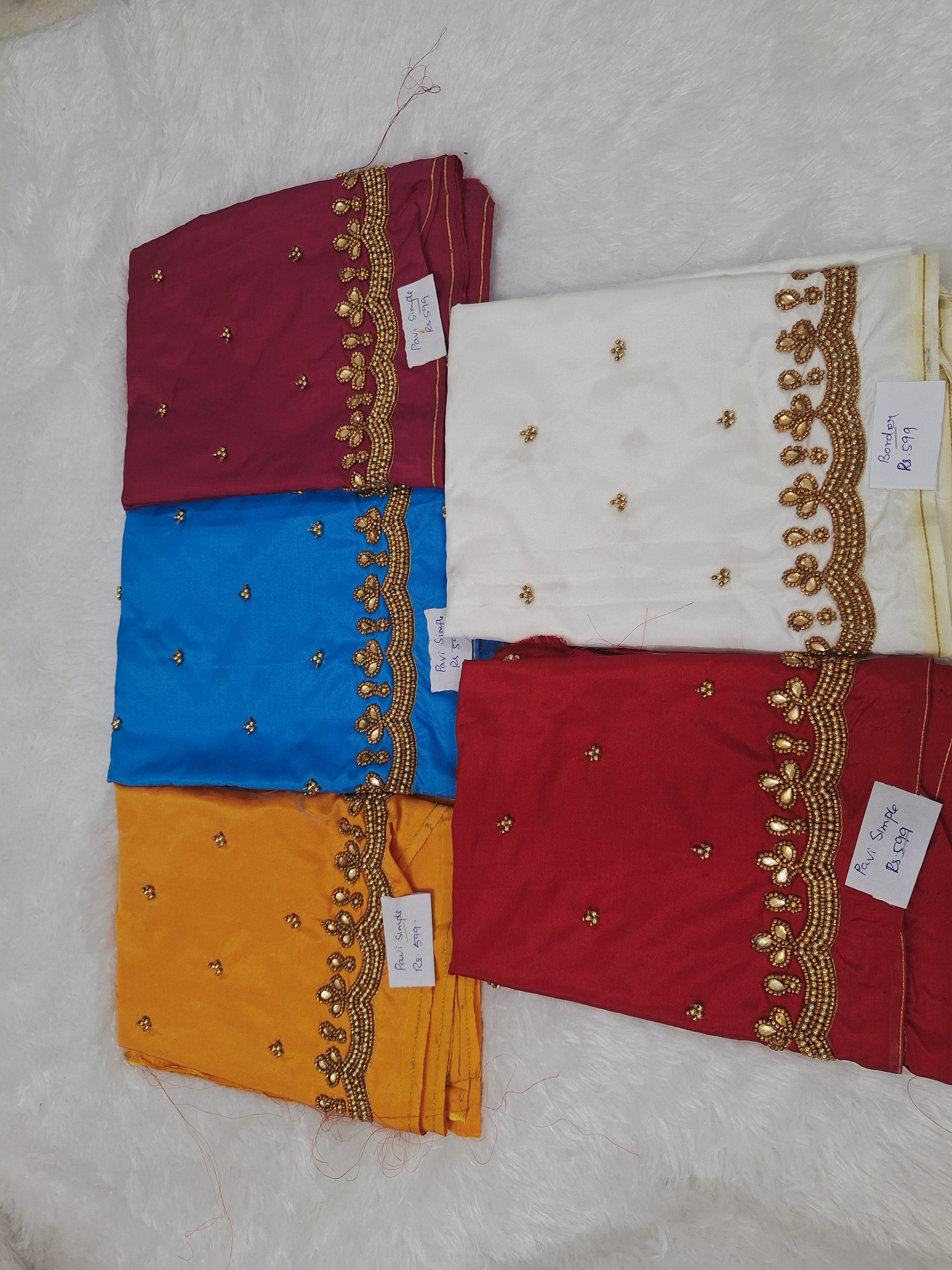 Simple aari work with tassels