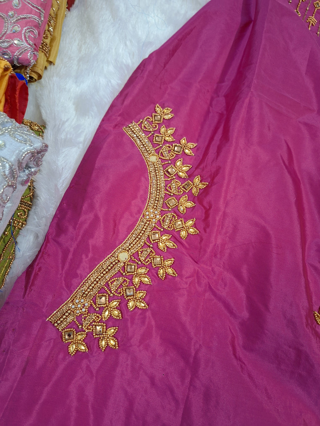 1.25 mtr Netted aari work blouse
