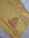 Golden tissue aari blouses