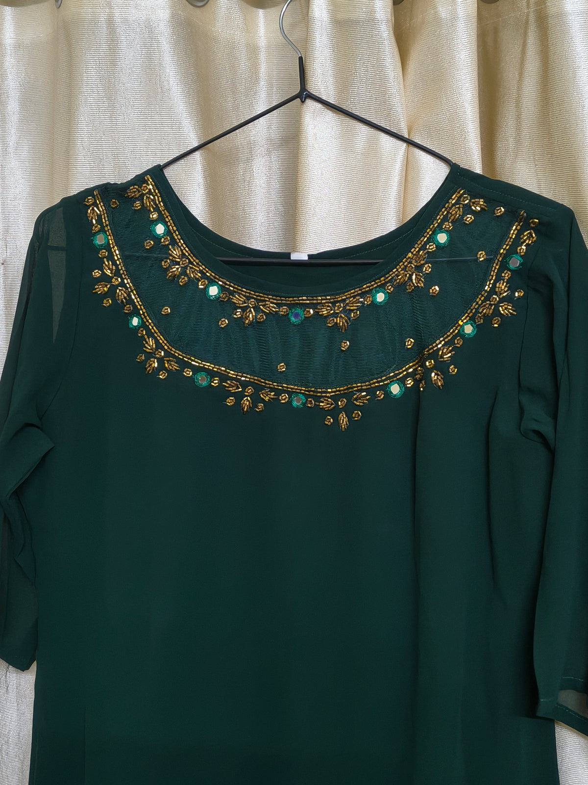 Jewel Neck A-Line Kurti