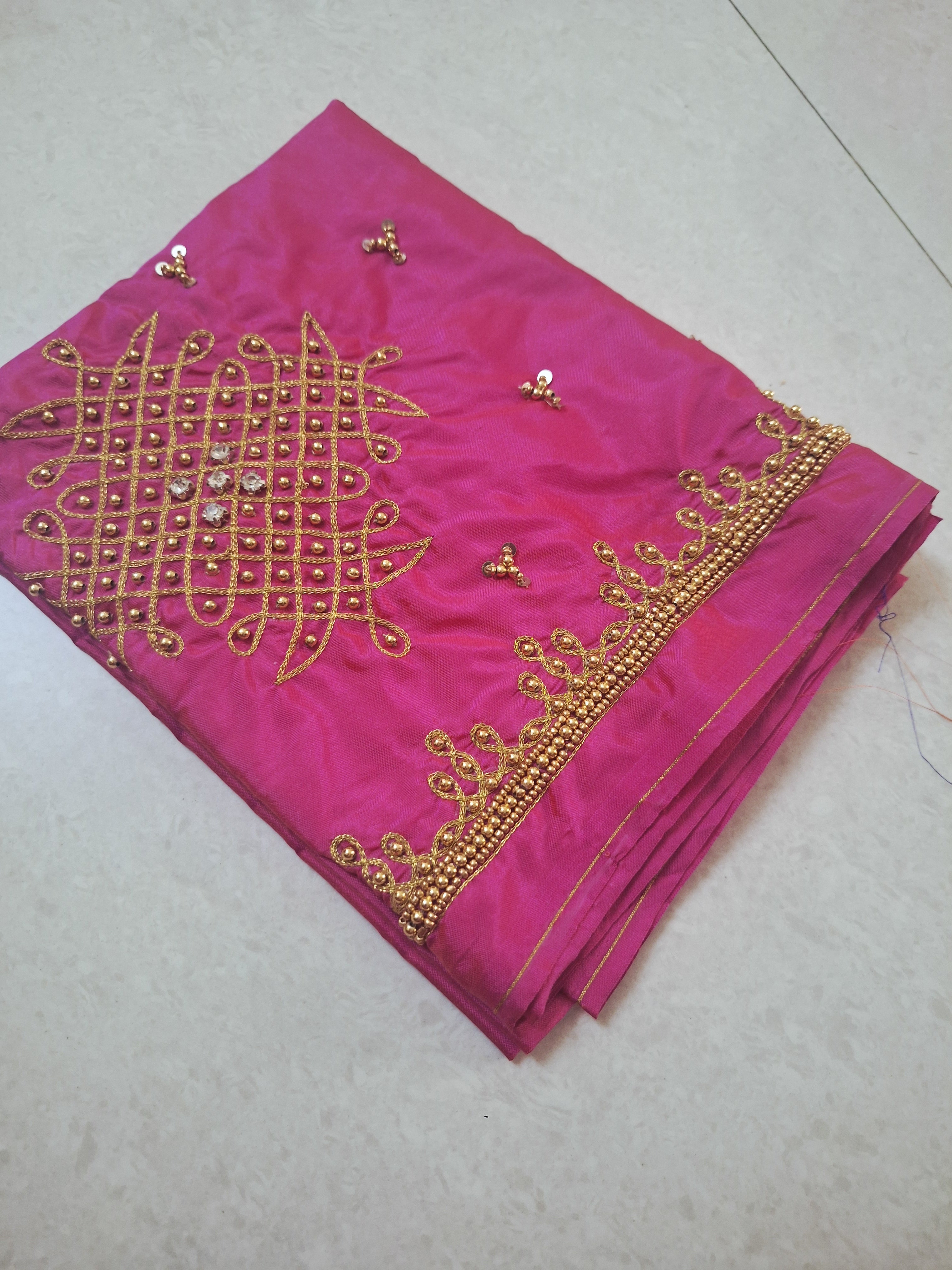 Hand work kolam Design