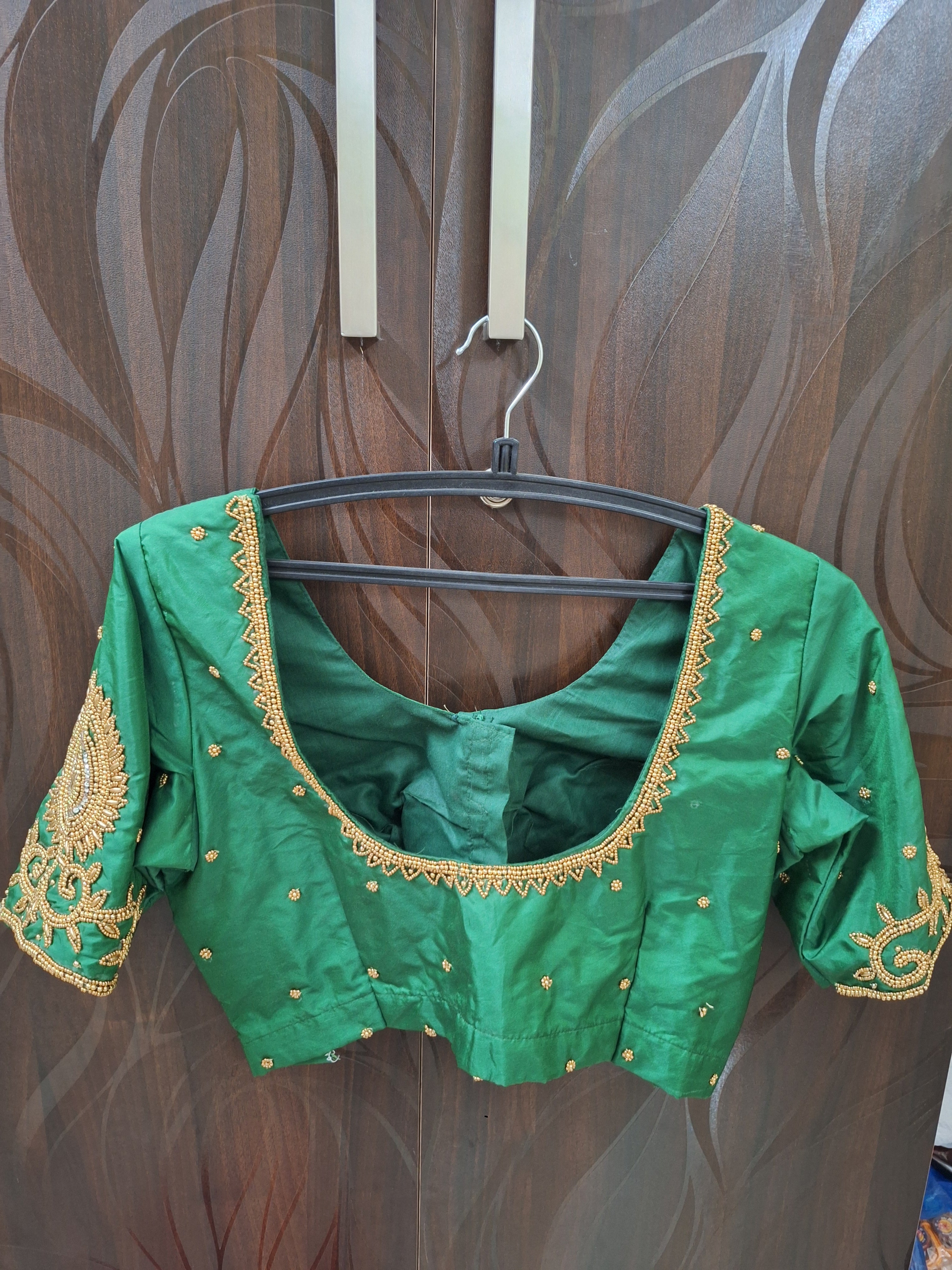 Bottle green Ready Made blouse