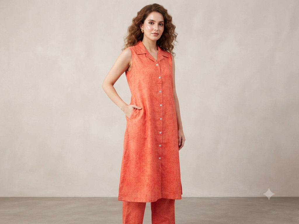 Reyon Top & Bottom with sleeves and pocket