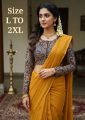 Streachable Kalamkari Full sleeves Blouse with Hook