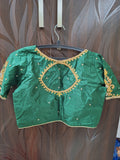 Bottle green Ready Made Blouse