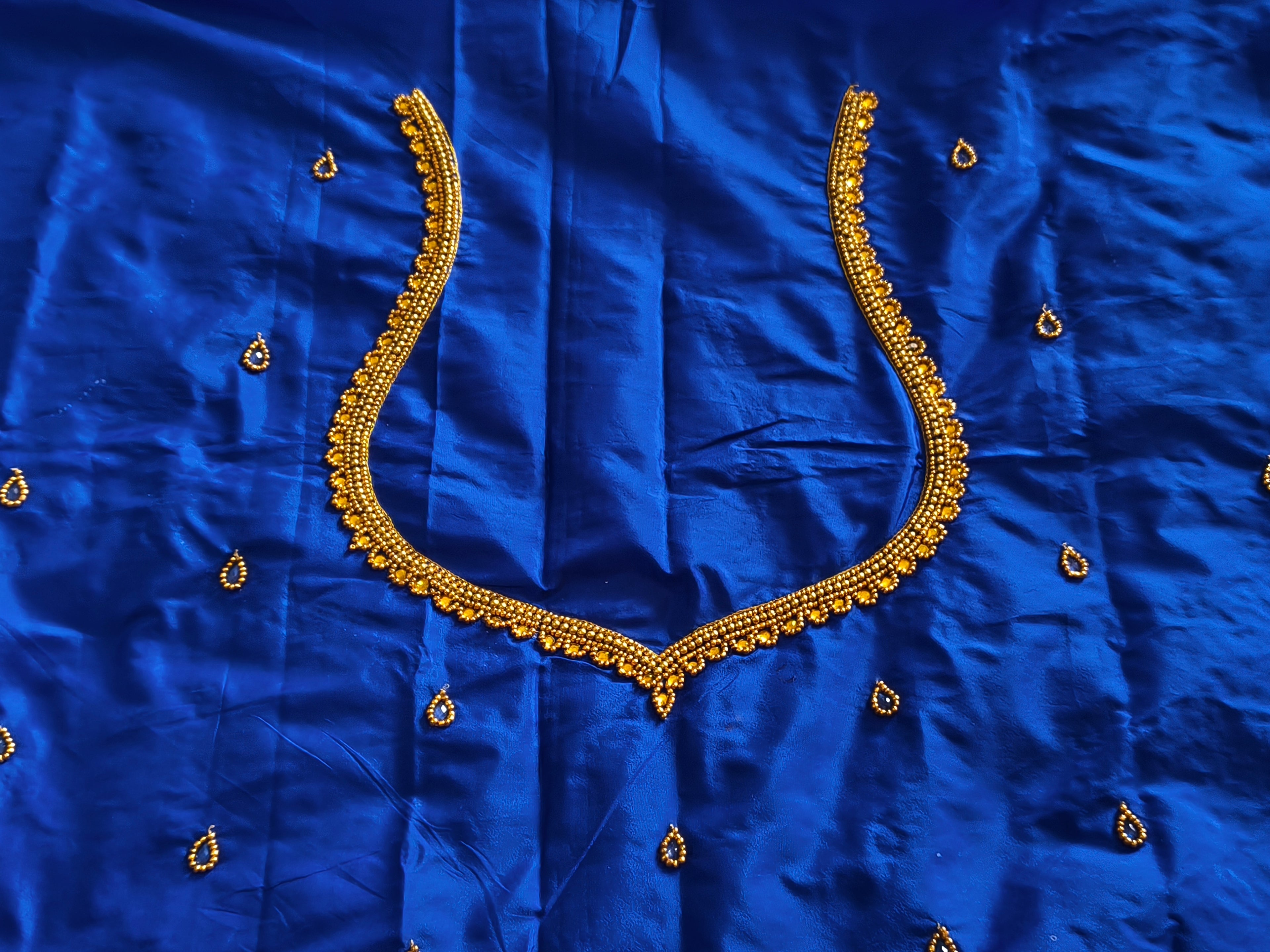 Semi Bridal Aari work blouse