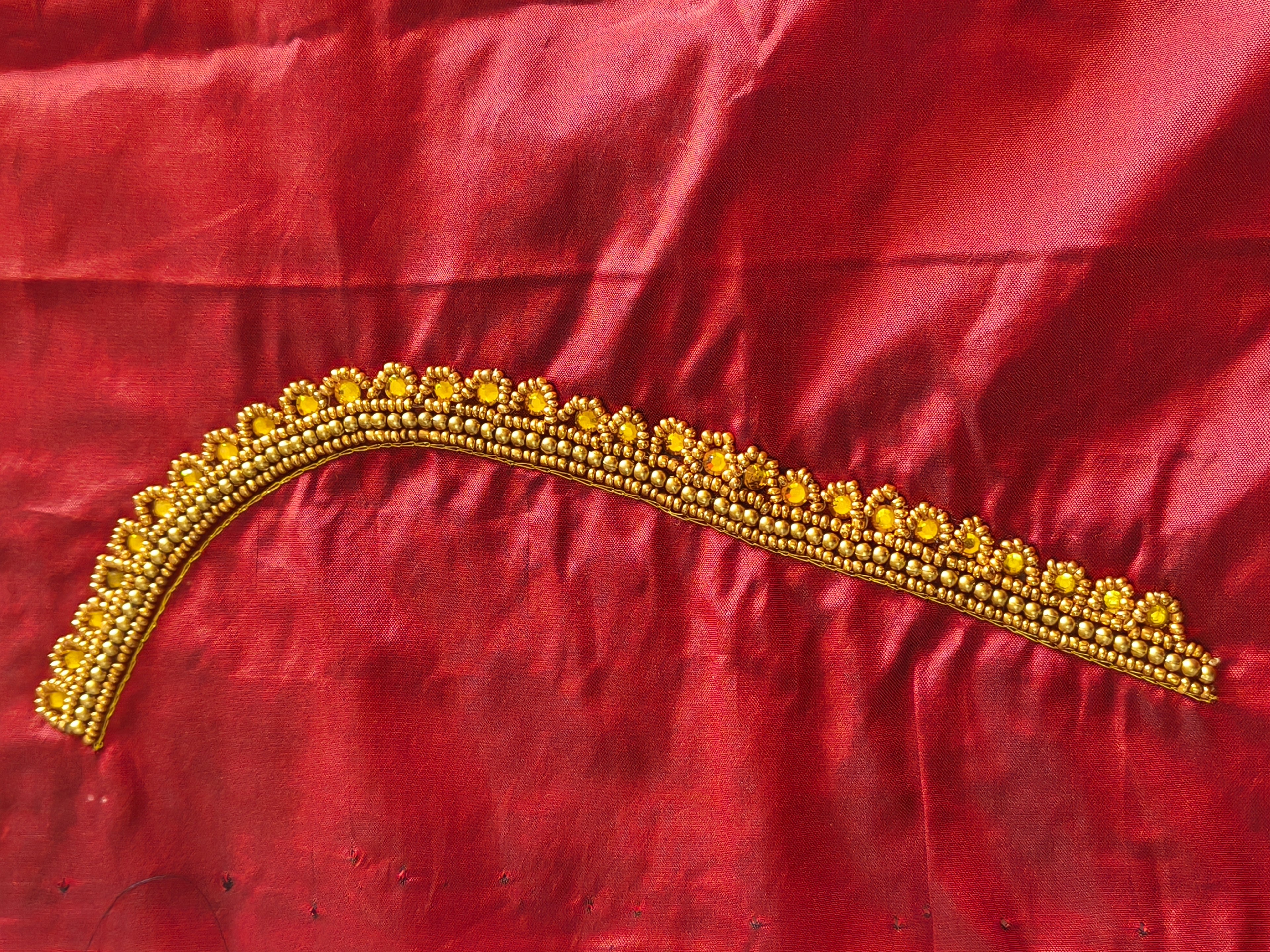 Semi Bridal Aari work blouse