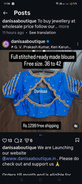Royal blue Ready Made Blouse
