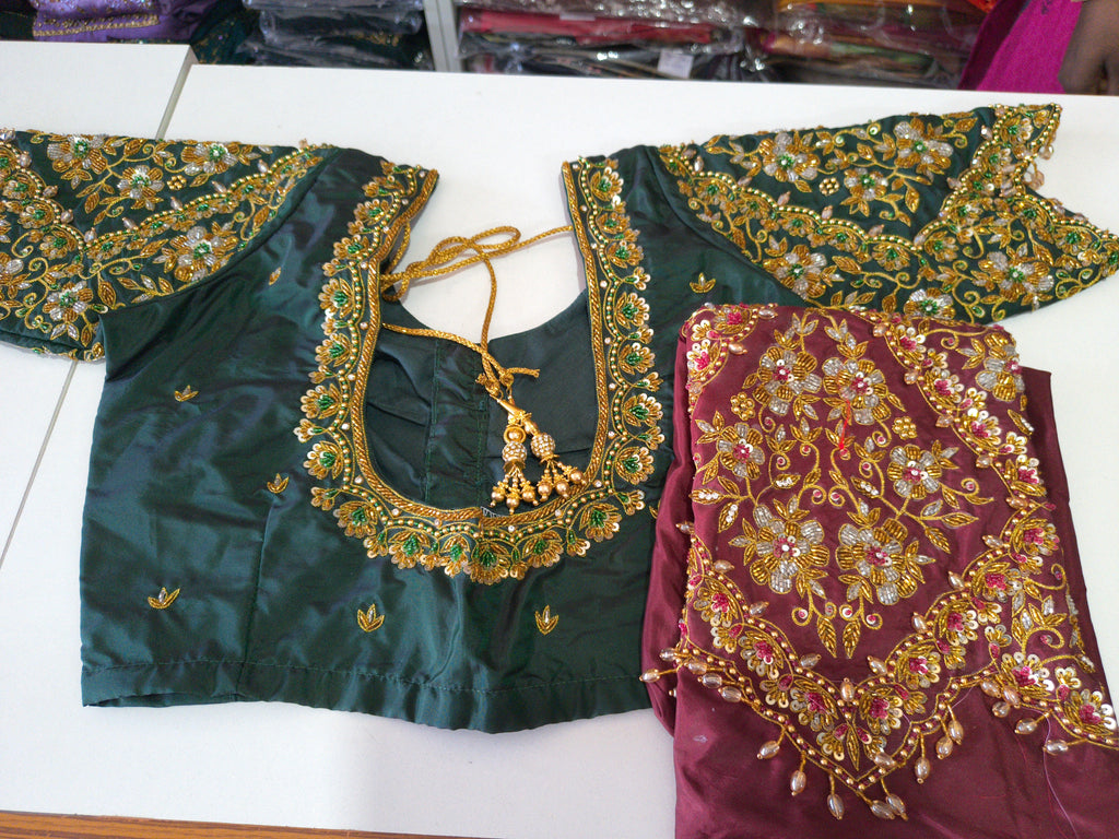 Heavy Bridal Aari work blouse