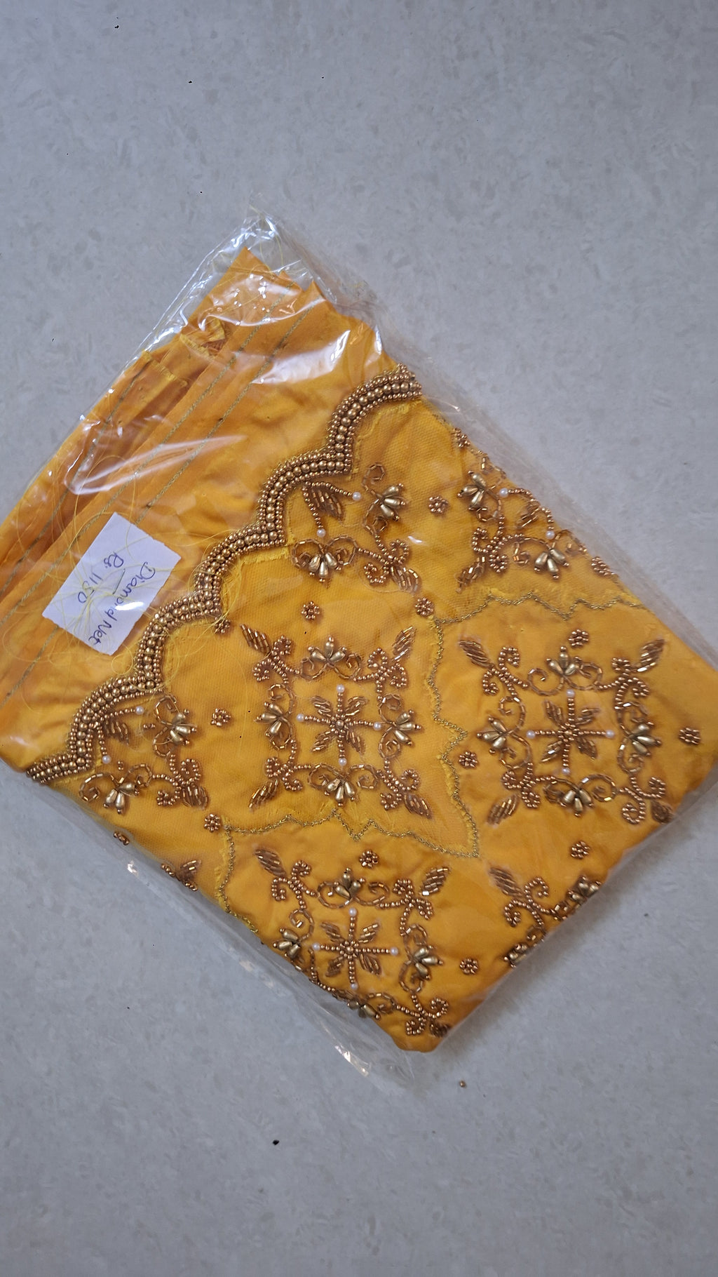 Bridal Netted Aari Blouse – Minimal Net Design on Sleeves & Back Neck