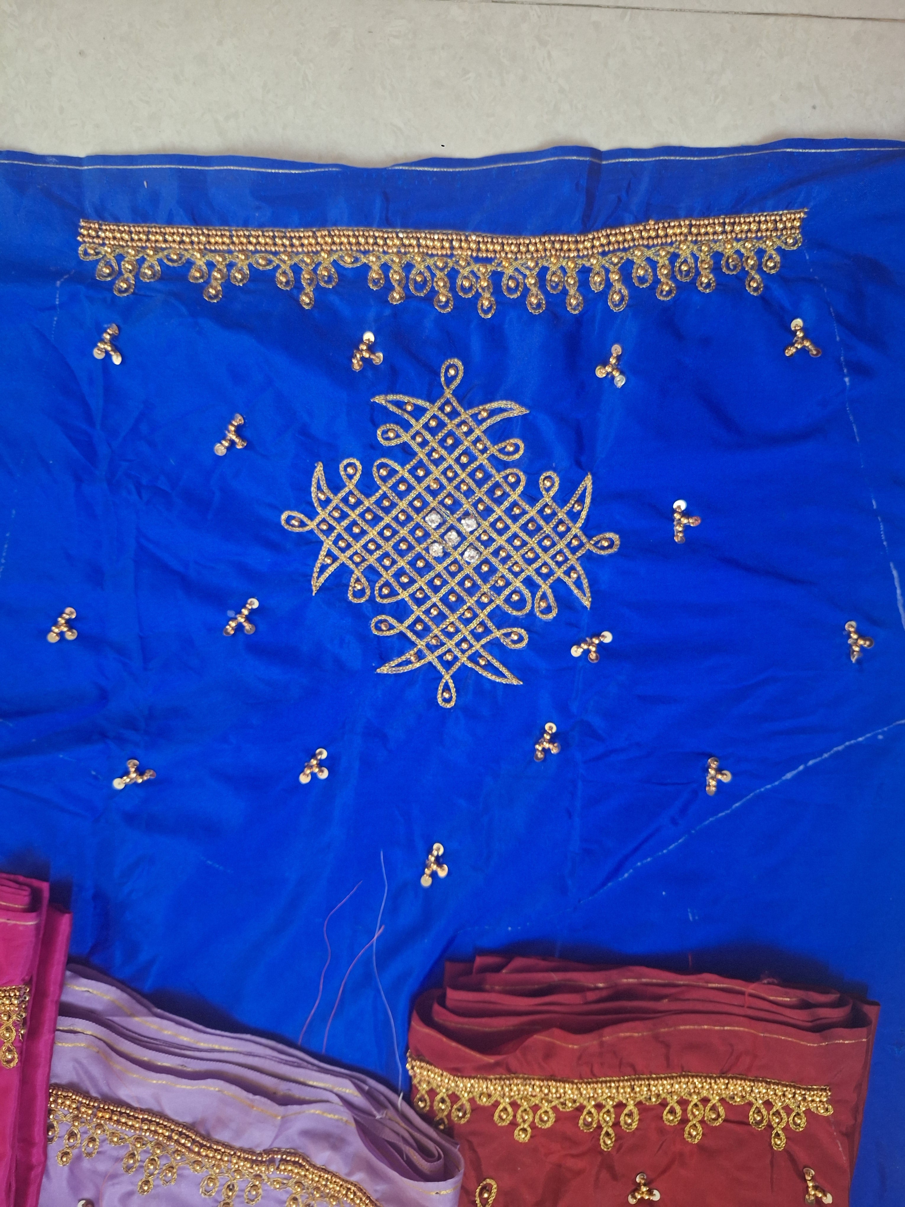 Hand work kolam Design