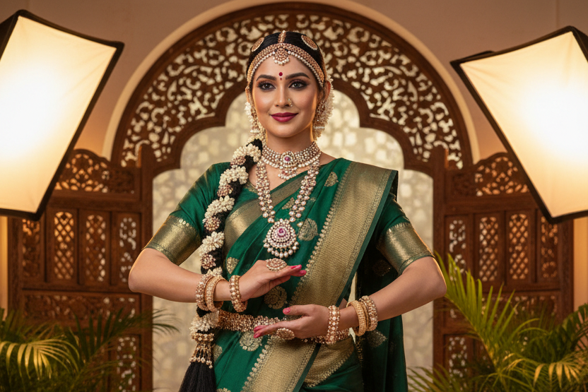 Woman in saree with jewellery 1